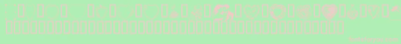 Valedn Font – Pink Fonts on Green Background