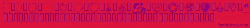 Valedn Font – Purple Fonts on Red Background