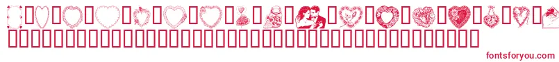 Valedn Font – Red Fonts on White Background