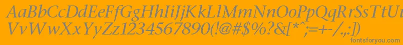 StoneItalic Font – Gray Fonts on Orange Background