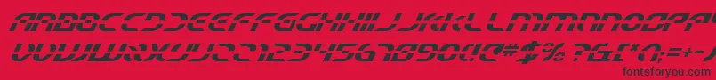 StarfighterBetaItalic Font – Black Fonts on Red Background