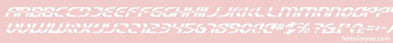 StarfighterBetaItalic Font – White Fonts on Pink Background