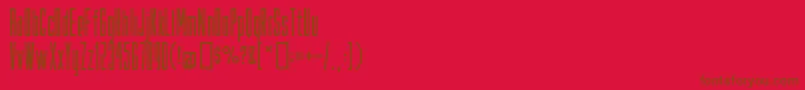 Police Fake – polices brunes sur fond rouge