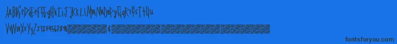 Firstavenue Font – Black Fonts on Blue Background