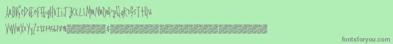 Firstavenue Font – Gray Fonts on Green Background