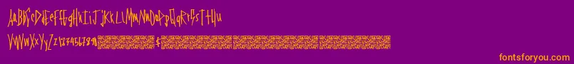 Firstavenue Font – Orange Fonts on Purple Background