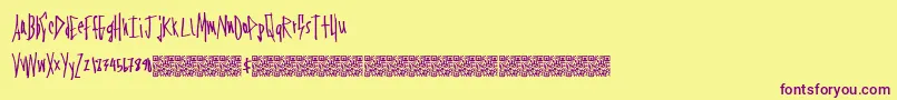 Firstavenue Font – Purple Fonts on Yellow Background