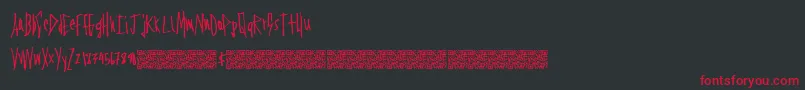 Firstavenue Font – Red Fonts on Black Background