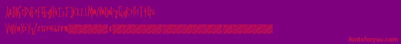 Firstavenue Font – Red Fonts on Purple Background