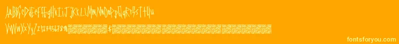 Firstavenue Font – Yellow Fonts on Orange Background