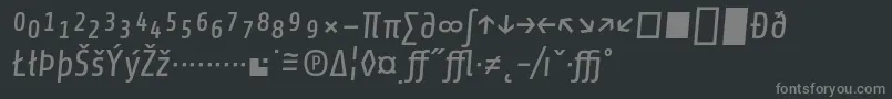 フォントShareItalicexp – 黒い背景に灰色の文字