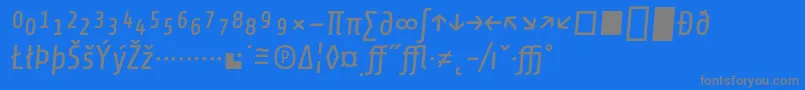 フォントShareItalicexp – 青い背景に灰色の文字