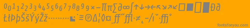 フォントShareItalicexp – オレンジの背景に灰色の文字