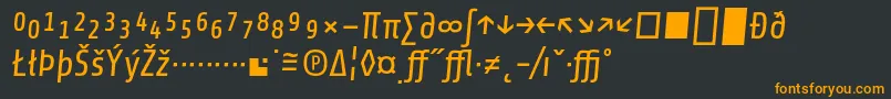 フォントShareItalicexp – 黒い背景にオレンジの文字