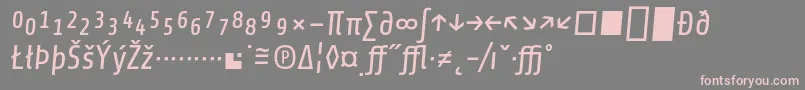 フォントShareItalicexp – 灰色の背景にピンクのフォント