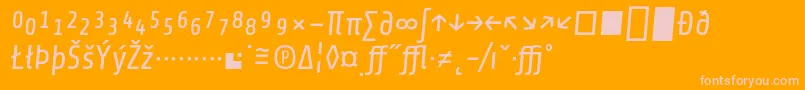 ShareItalicexp Font – Pink Fonts on Orange Background