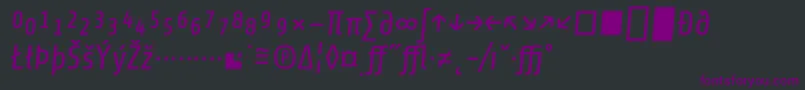 Шрифт ShareItalicexp – фиолетовые шрифты на чёрном фоне