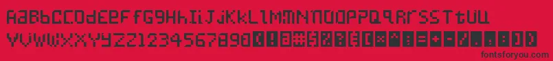 Undatame Font – Black Fonts on Red Background