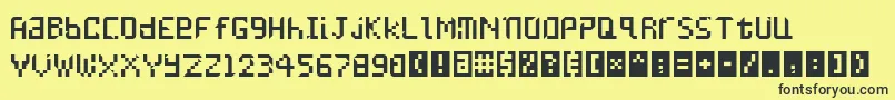 Undatame Font – Black Fonts on Yellow Background