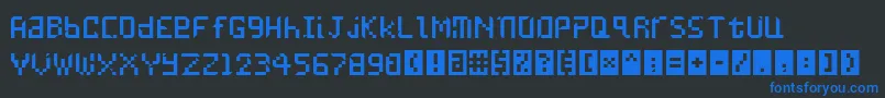 Undatame Font – Blue Fonts on Black Background
