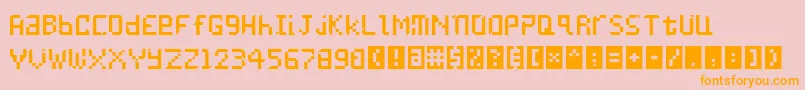 Undatame Font – Orange Fonts on Pink Background