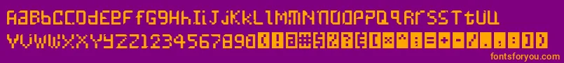 Undatame Font – Orange Fonts on Purple Background