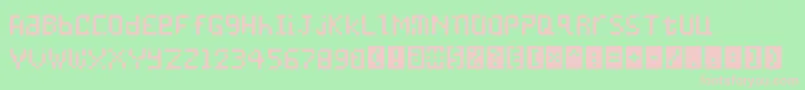 Undatame Font – Pink Fonts on Green Background