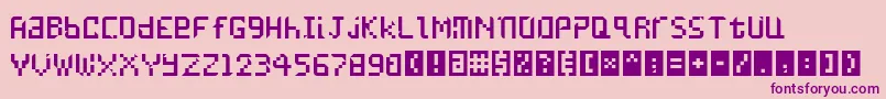 Undatame Font – Purple Fonts on Pink Background