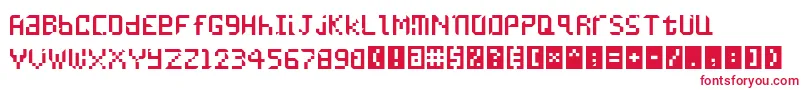 Undatame Font – Red Fonts on White Background