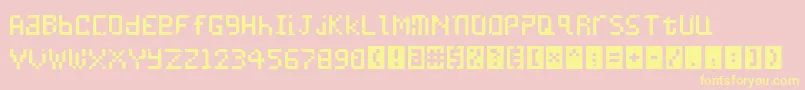 Undatame Font – Yellow Fonts on Pink Background
