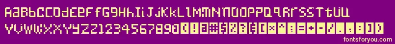 Undatame Font – Yellow Fonts on Purple Background