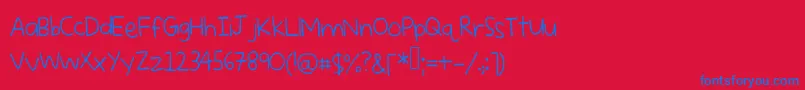 Princessdaisy Font – Blue Fonts on Red Background