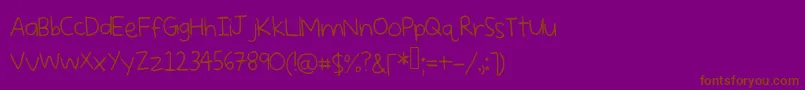 Princessdaisy Font – Brown Fonts on Purple Background