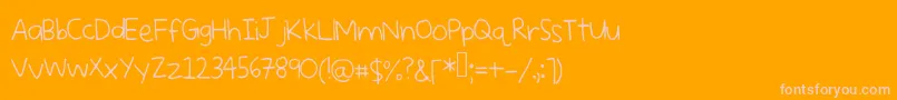 Princessdaisy Font – Pink Fonts on Orange Background