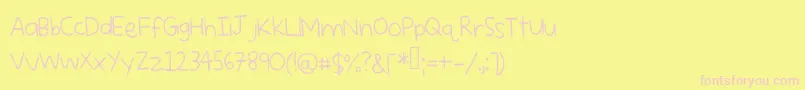 Princessdaisy Font – Pink Fonts on Yellow Background