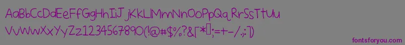 Шрифт Princessdaisy – фиолетовые шрифты на сером фоне