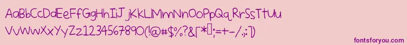 Princessdaisy Font – Purple Fonts on Pink Background