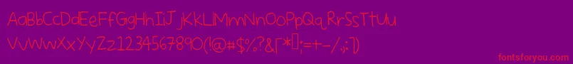 Princessdaisy Font – Red Fonts on Purple Background