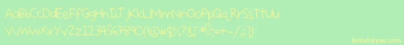 Princessdaisy Font – Yellow Fonts on Green Background