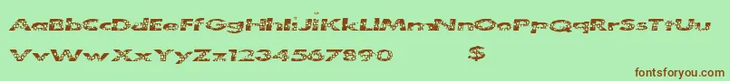 Cleanbubbles Font – Brown Fonts on Green Background