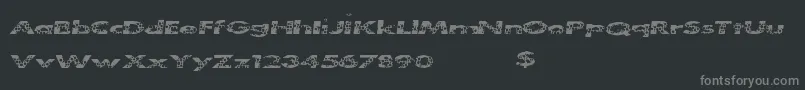 Cleanbubbles Font – Gray Fonts on Black Background