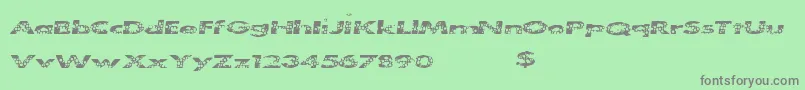 Cleanbubbles Font – Gray Fonts on Green Background