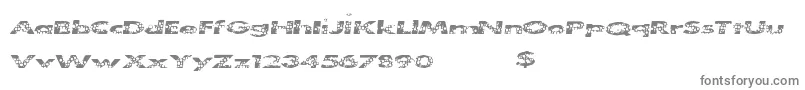 Cleanbubbles-fontti – harmaat kirjasimet valkoisella taustalla