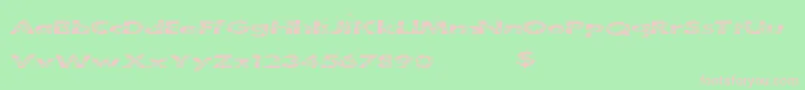 フォントCleanbubbles – 緑の背景にピンクのフォント