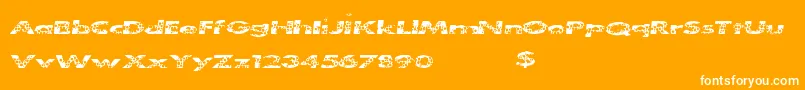 Cleanbubbles Font – White Fonts on Orange Background