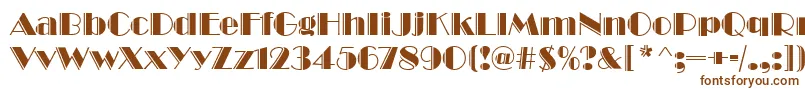 BroadwayEngravedRegular Font – Brown Fonts on White Background