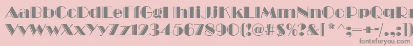 BroadwayEngravedRegular Font – Gray Fonts on Pink Background