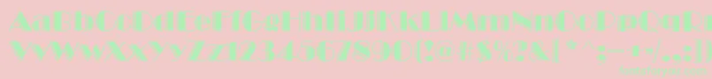 BroadwayEngravedRegular Font – Green Fonts on Pink Background