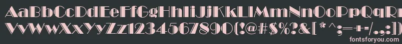 BroadwayEngravedRegular Font – Pink Fonts on Black Background