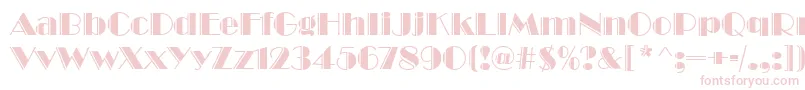 BroadwayEngravedRegular Font – Pink Fonts on White Background